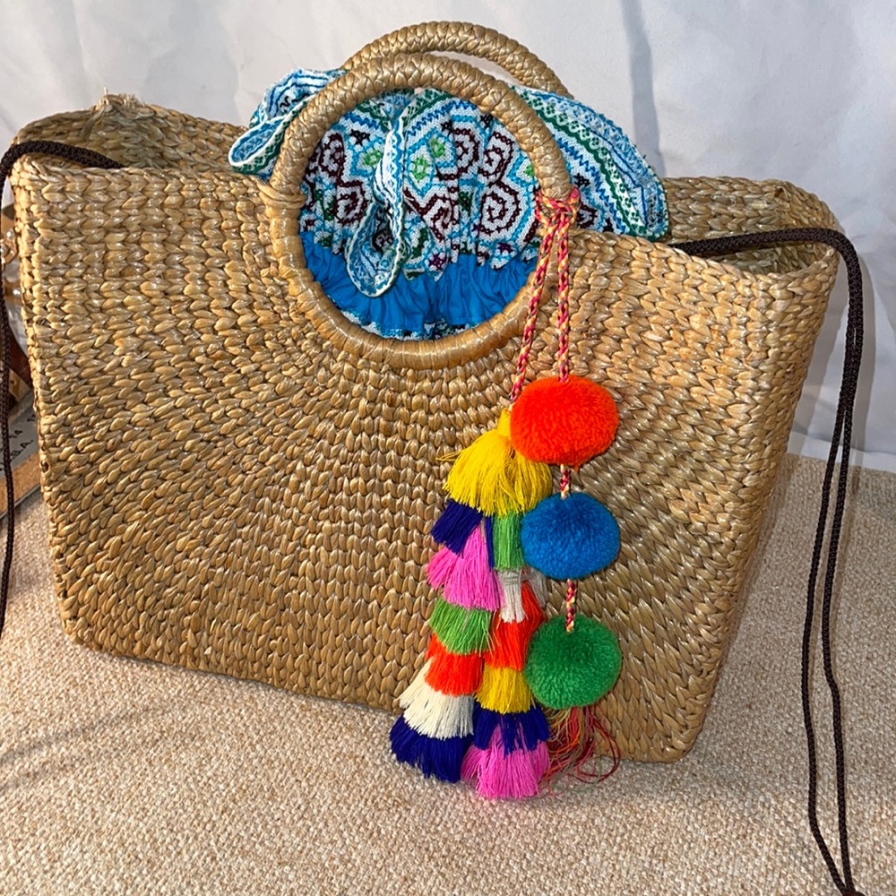 JADEtribe woven beach bag